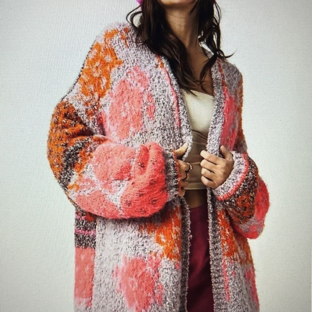 Free People Gather Me Close Cardi Size Large - Picture 1 of 16